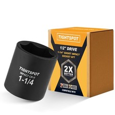 TIGHTSPOT 1/2 Inch Drive 1-1/4 Inch Shallow Impact Socket with Anti-Rounding ... picture