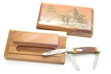 Vintage The Real McCoy Classic MT IDA Arkansas Stockman Folding Pocket Knife picture