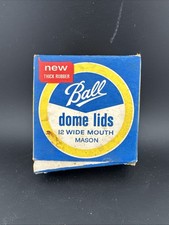 Ball Dome Lids Vintage Made In Muncie IN. Box And 5 Lids picture