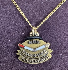 Vintage Non-Smokers International Gold Filled Necklace Pendant with Chain￼ picture