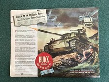 M-18 Hellcat 76mm Gun Carriages on the Prowl, full color ,  WWII Ad picture