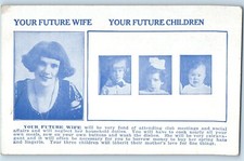 c1910's Fortune Teller Your Future Wife And Children Unposted Antique Postcard picture