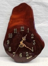 VTG Solid Wood Medford Mahogany CREATIONS Wall Clock Barbados Wooden Retro Cabin picture
