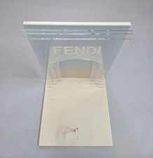 FENDI WHITE CLEAR ONE PIECE LOGO DISPLAY UNIT IN PLEXIGLASS MADE IN ITALY picture