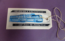 1960'S  VINTAGE  GREYHOUND  BUS  BAGGAGE  -  ID  TAG picture