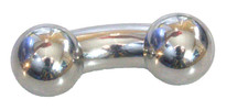 00g 1 Inch 16mm Ball Prince Albert Jewelry Apadravya Curved Barbell Weight Sexy picture