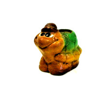 Vtg Handcrafted Turtle w/ Hat Stick Incense Burner by Action in Spain, 2.25