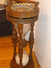 Saxahatchee Wood Crafters Large 24in Wood/Glass Nautical Sand hour glass Ashtray picture