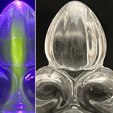 Cambridge Manganese Glass Rose Point Keyhole 2-Light Candleholder Made in USA picture