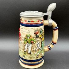 Vintage 1983 AVON Great American Football Lidded Beer Stein Ceramarte**See Pics* picture