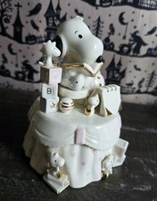 Lenox Peanuts Baby Snoopy Porcelain Keepsake Music Box Works picture