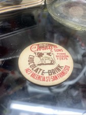 Vintage Chocolate milk bottle cap J A CHRISTEN and SONS San Francisco Ca picture