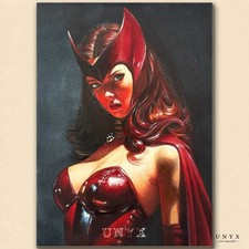 Scarlet Witch Marvel Hand-Drawn Sketch Card 1/1 Artist Signed Freya Peng picture