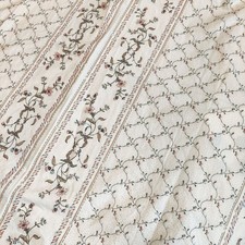 Vintage Moygashel Cotton Floral Border Fabric Curtain Upholstery Quilting W50