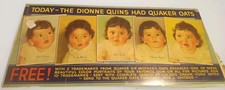 Rare Vintage 1935 Dionne Quints Quaker Oats Store Sign+Book Lot Crisp Condition picture