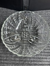 VTG 1960’s Anchor Hocking Oyster & Pearl 3 Footed Clear Bowl picture