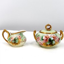 Vintage 1910s Favorite Bavaria Aetna Creamer Sugar Set picture
