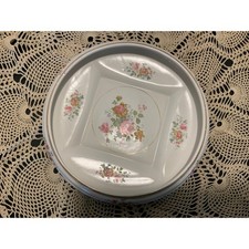 Large Vintage Abingdon Pottery Floral Platter/ Bowl picture