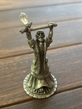 Vintage HUDSON pewter WIZARD SORCEROR figurine Crystal ball w/ book 1987 # 4279 picture