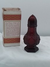 AVON 1876 CAPE COD RUBY RED COLLECTION SALT SHAKER CHARISMA COLOGNE FULL BOX VTG picture