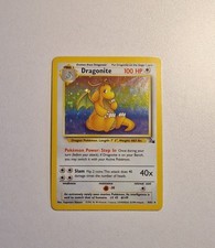 Pokemon TCG Dragonite Holo Card 4/62 Fossil Unlimited Rare Vintage picture