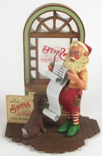 Vintage Hallmark Santa's Workshop Table Decoration Checking His List 1980 picture