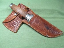 Vtg. Case Tested XX Knife w/Case XX Hatchet Set -Walnut Handle w/Leather Sheath picture