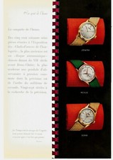 1949 color print ad AU GOUT DE L'HEURE Swiss watch BREITLING Borel PIAGET Zenith picture