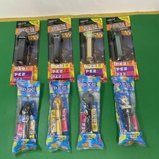 Lot of 8 Vintage Star Wars PEZ Candy Dispensers Factory Sealed 1990s 2005 NIP picture