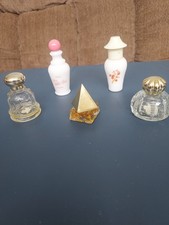Miniature five avon perfume bottles 1970 picture