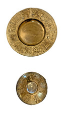 2 Scandinavian Brass Wall Plates- Vintage Sweden picture