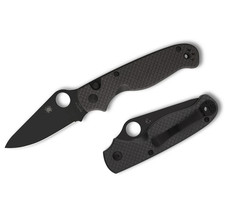 Spyderco ButtonUp Carbon Fiber Button Lock Black Oxide Plain Blade C275CFPBK picture