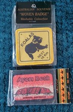 2 x  Vintage travel Souvenir Patch Badges from Australia (see description)  picture