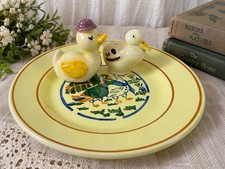Antique SMF Schramberg Duck Plate Germany + English Duck Salt Pepper Shakers picture