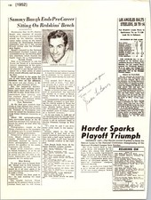 8 x 10 Page Copy w/ live Signed Autograph - Eddie LeBaron picture