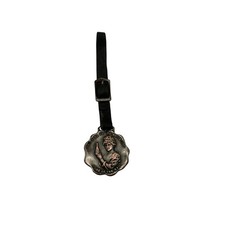 Antique Heinz 57 Girl in White Cap Advertising Watch Fob Leather Strap 1910s picture