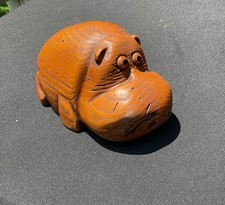 Vintage Witco Style Japanese Carved Hippopotamus 1960’s Whimsical picture