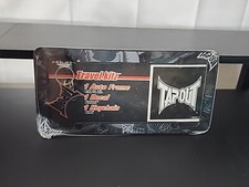 Tapout MMA Auto License Plate Frame, Decal, And Keychain Set RARE Truck Black  picture