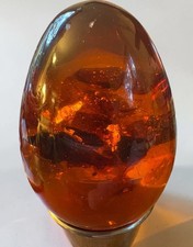 Genuine Warm AMBER Fossilized Egg Shape 103g 3 Inches Tall And 6 Inches Circumfr picture
