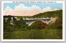 Pittsburgh Pennsylvania PA Beechwood Boulevard Bridge Postcard c1920s picture