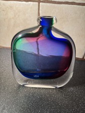 Vintage Chris Comins Lux Art Glass Sommerso Perfume Bottle Multicolour  picture