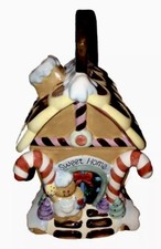 Adorable nice Ceramic Christmas Gingerbread House & Man Jar picture