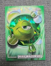 2026 Topps Chrome SAPPHIRE Monsters Inc. Mike Wazowski Green Refractor /99 picture
