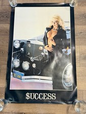 Success 80s Pinup Poster 22x34” Model Man Cave Car Garage Model Blonde Classic picture