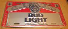 Vintage BUD LIGHT Beer Anheuser-Busch Budweiser Novelty License Plate 1990's picture