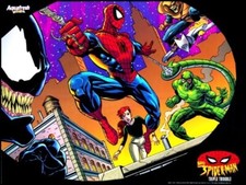1995 Spider-Man Triple Trouble Complete 3 Card Set Aquafresh Kids Toothpaste VTG picture