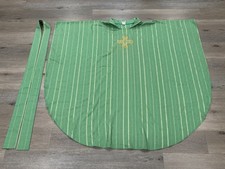 Authentic Slabbinck Green Chasuble & Matching Stole Set picture