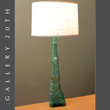 WOW ITALIAN FIGURAL WOMAN GLASS ORIG ART DECO LAMP VTG MID CENTURY MURANO 60S picture