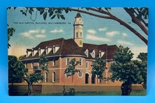 Old Capitol Building Williamsburg VA 1947 Postcard Richmond News Co. picture