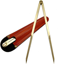 AR Enterprises Straight Pattern Artist Divider Solid Brass Drawing Tool 8 inch picture